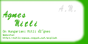 agnes mitli business card